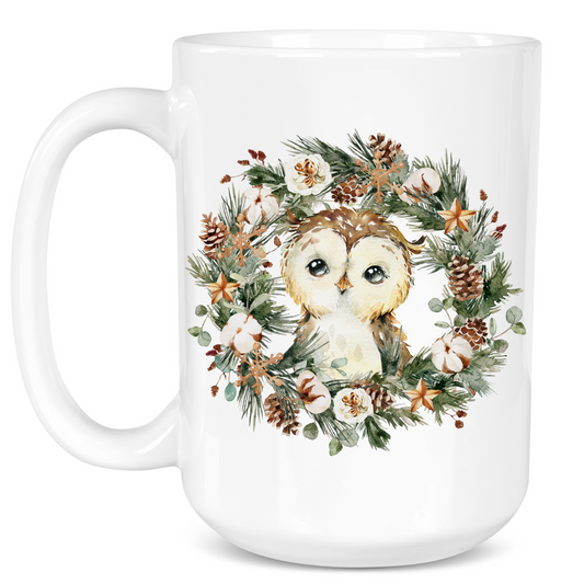 Fall Mug | Winter Owl Mug | 15 oz Ceramic Mug