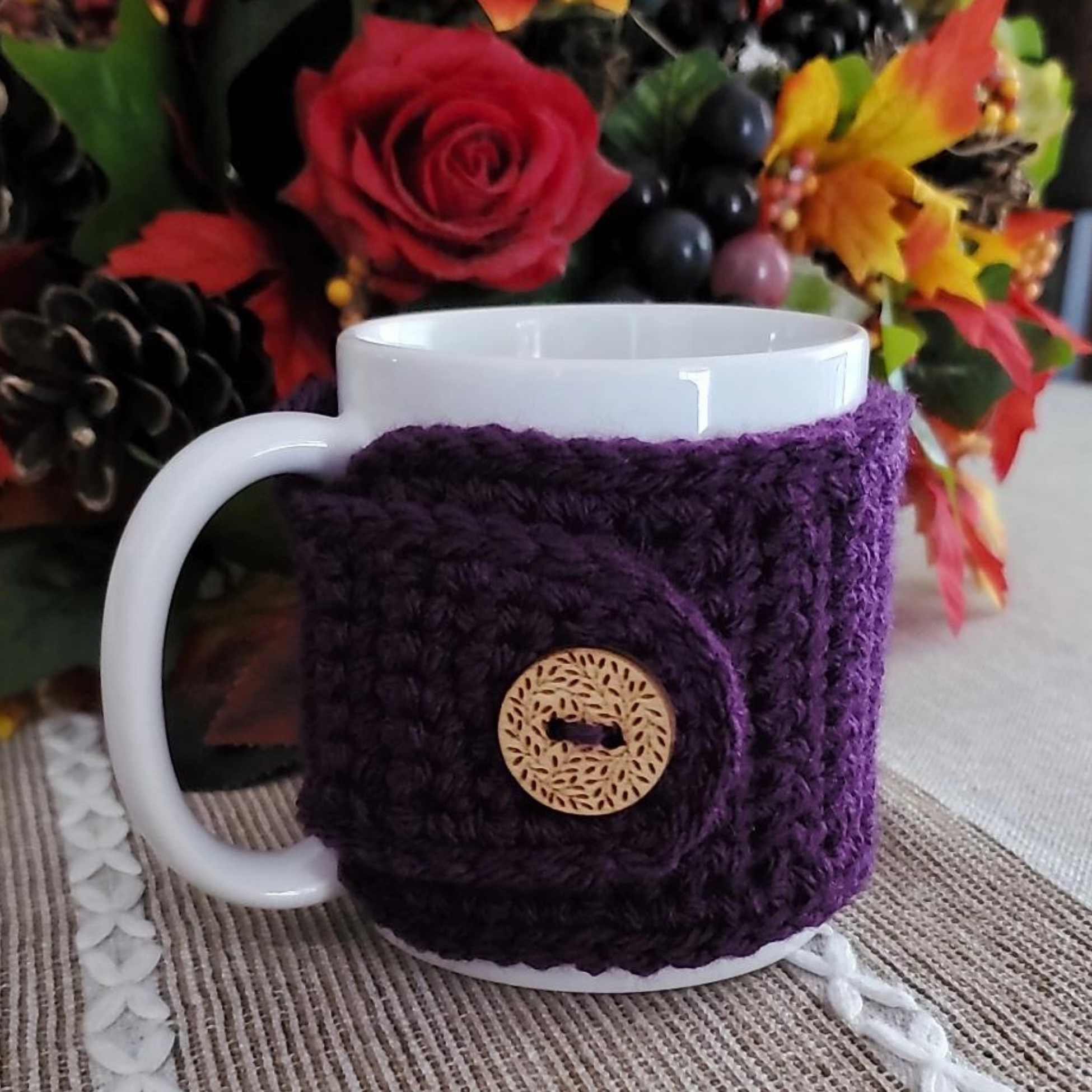 Purple Coffee Cozy Sleeve
