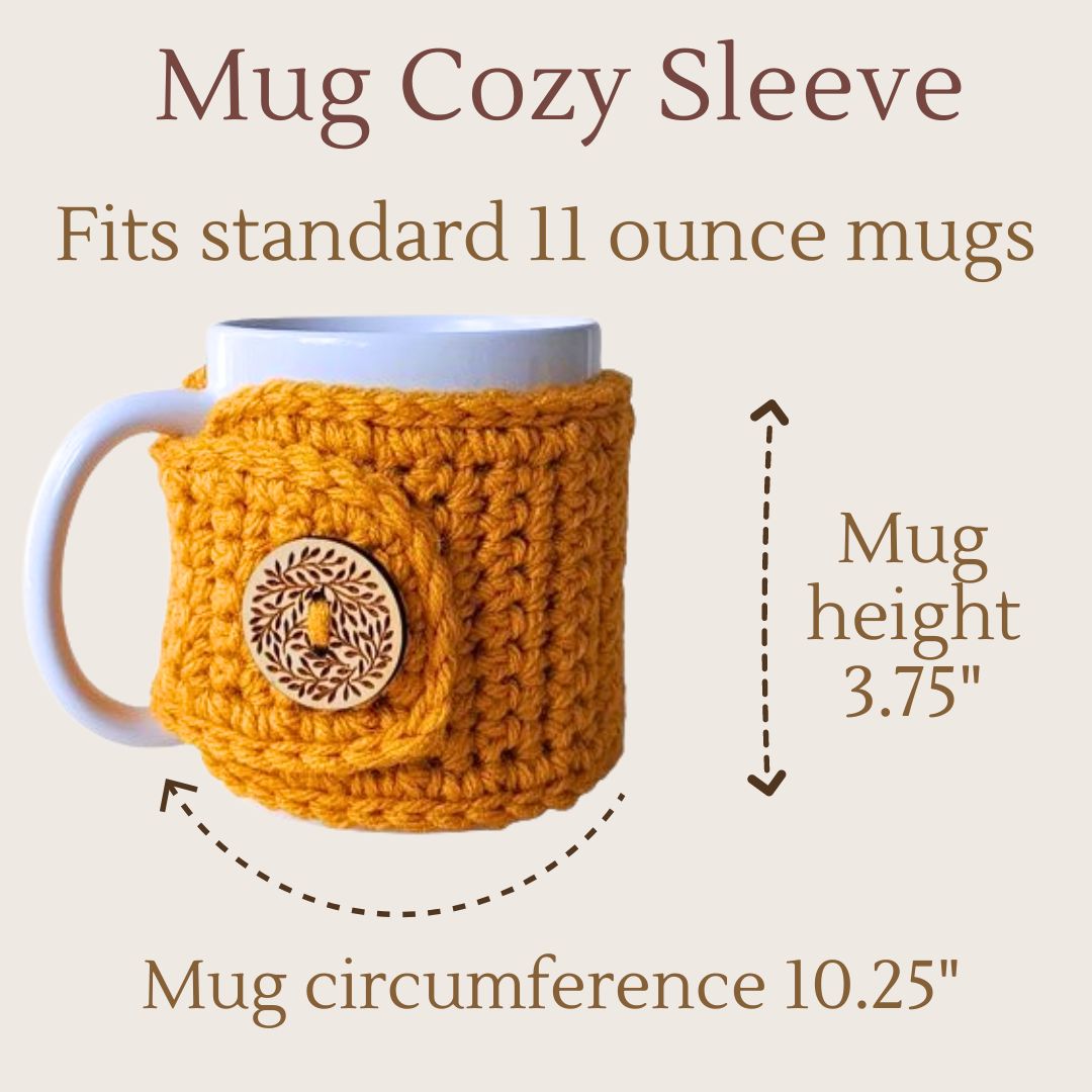 Autumn  Coffee Cozy Sleeve in Gold