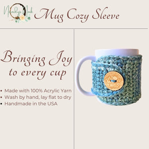 Mug Cozy Sleeve | Spring Coffee Cozy | Mint Tea Mug Sweater | Mother's Day Gift