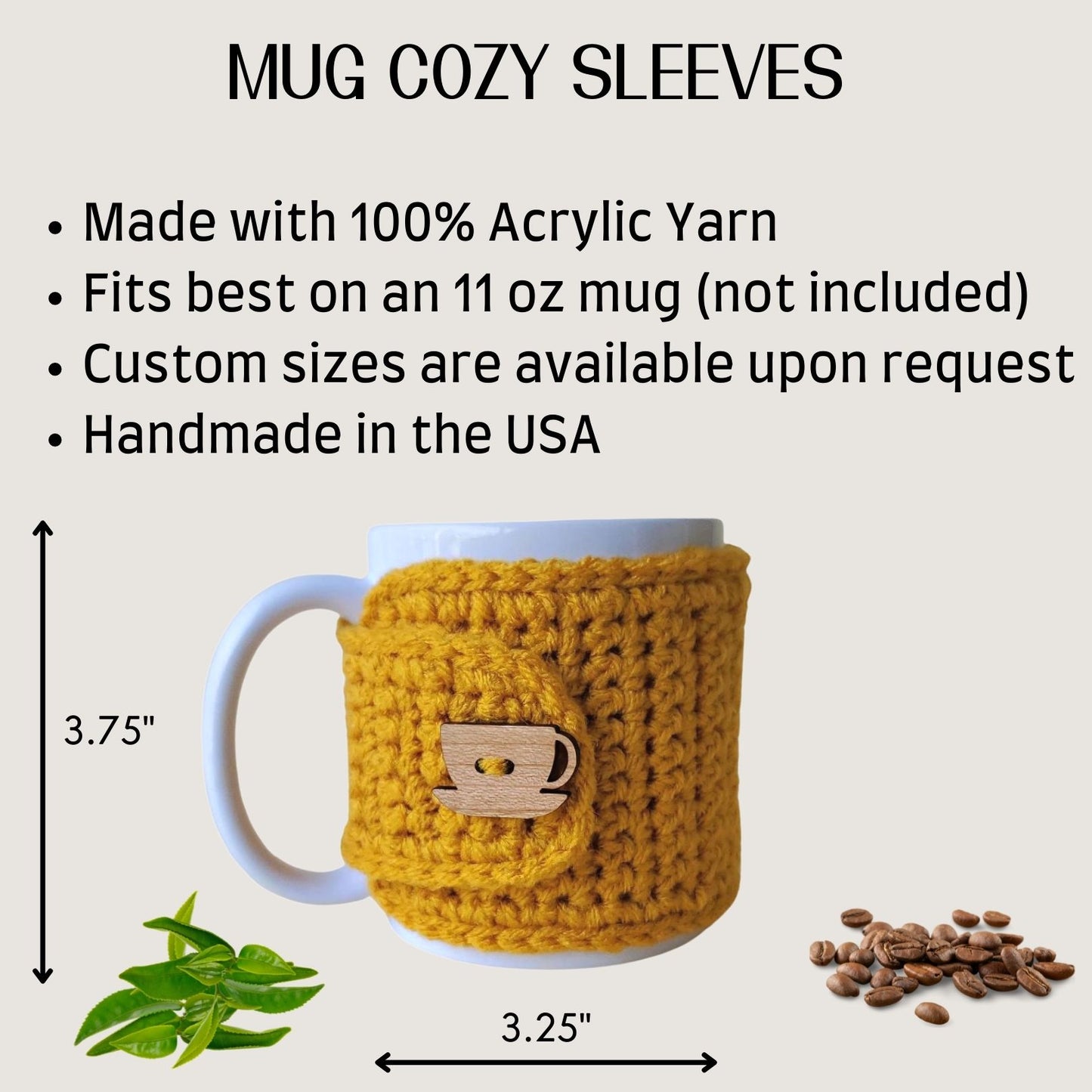 Coffee Cozy Sleeve in Gold