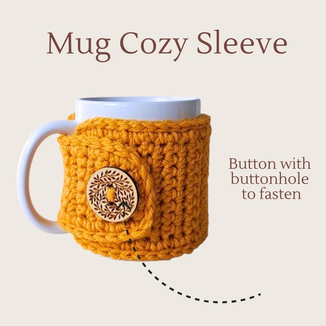 Autumn  Coffee Cozy Sleeve in Gold