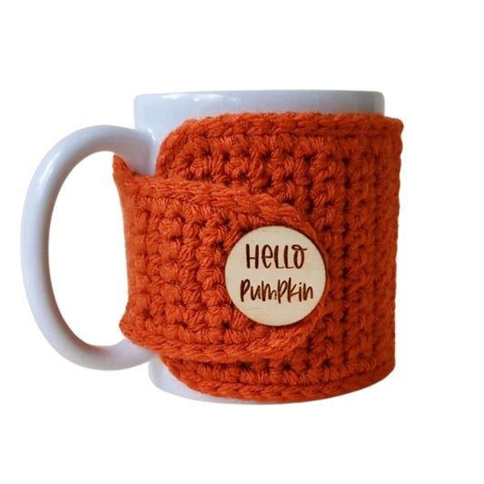 Hello Pumpkin Mug Cozy