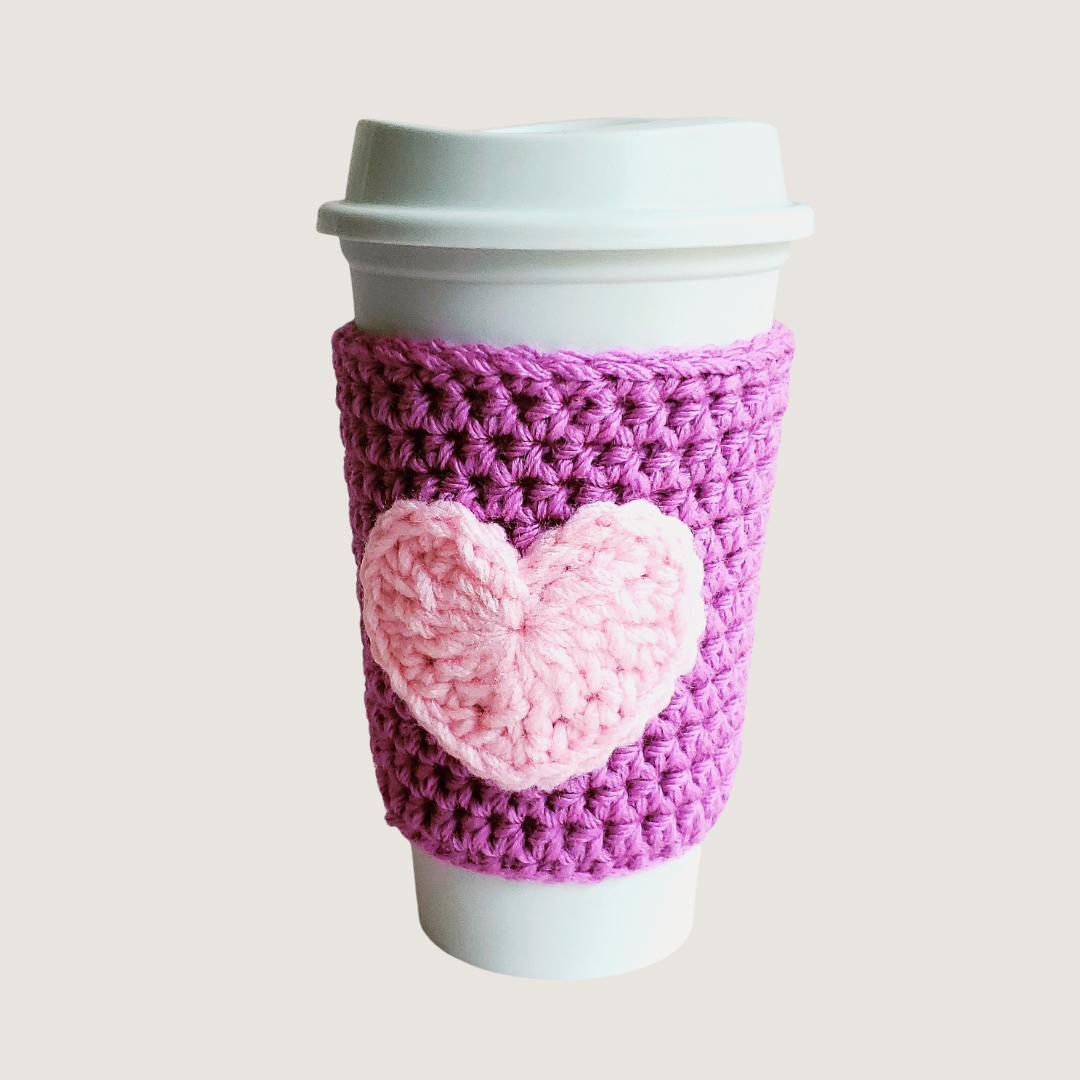 Reusuable Coffee Cozy Sleeve In Pink