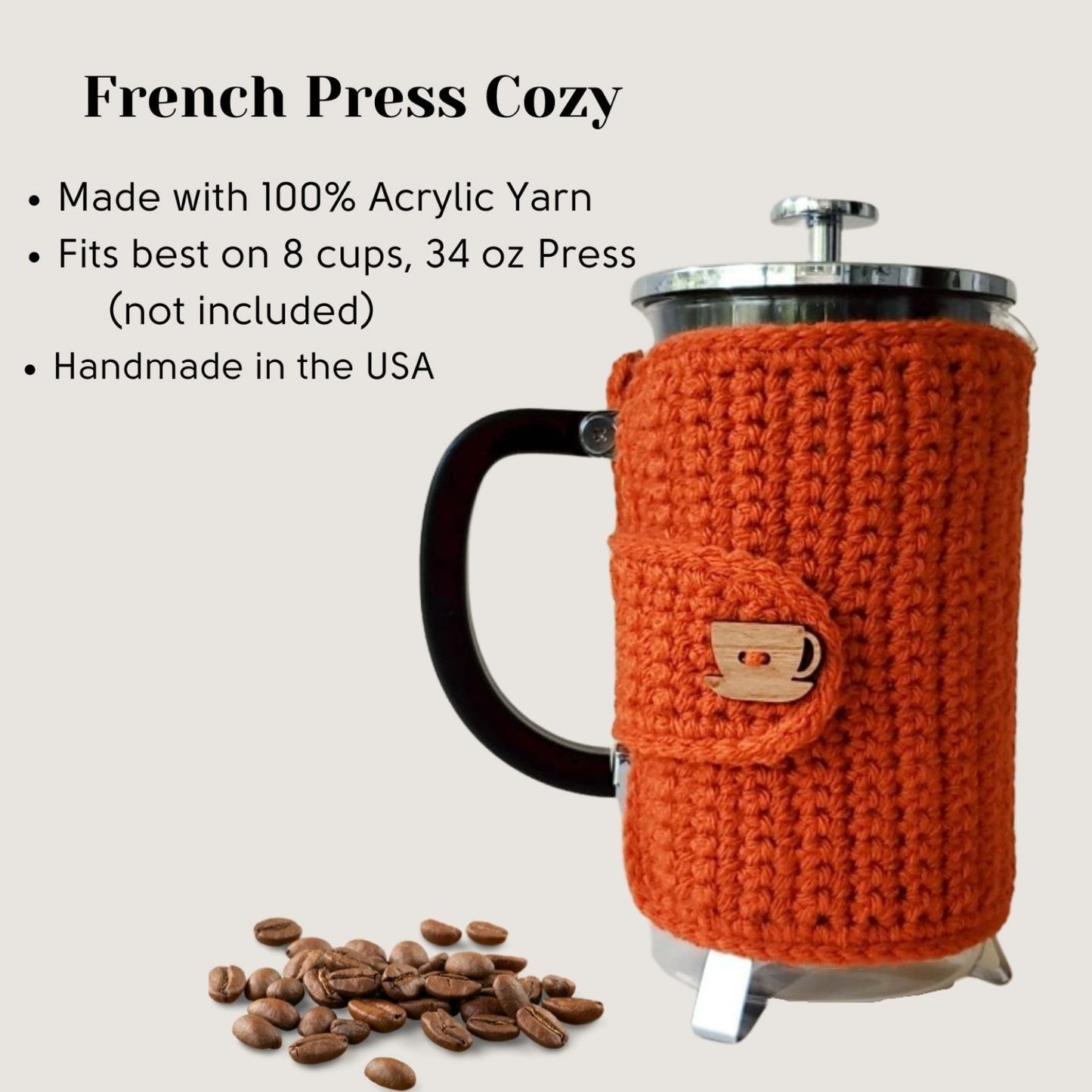 Pumpkin French Press Cozie