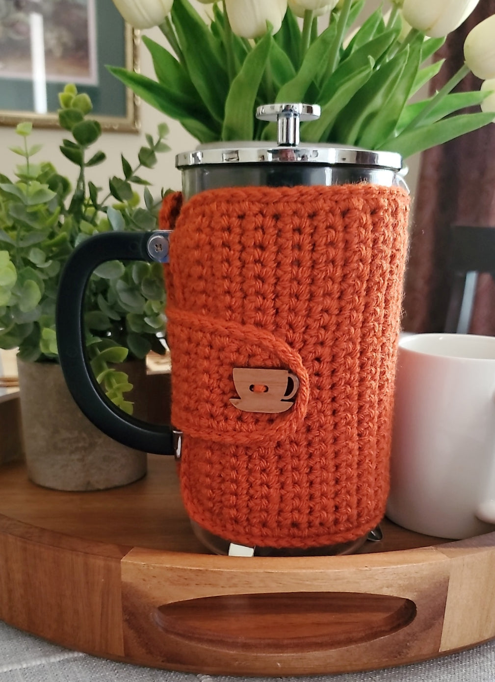 Pumpkin French Press Cozie